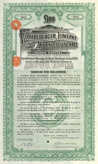 6 % Rothschild-Anleihe der Vorarlberger Illwerke 1929
