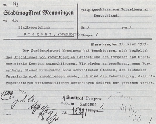 Anschlusspläne nach 1919