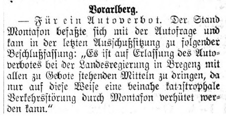 Autoverbot im Montafon?