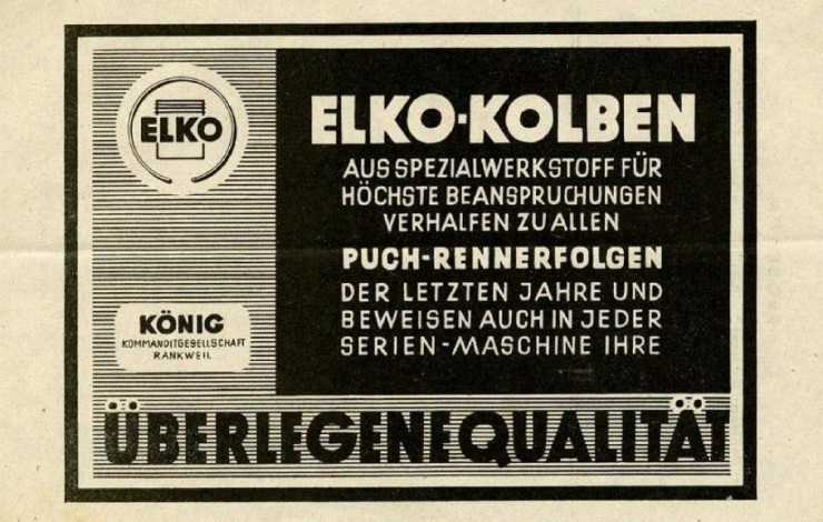 Rennerfolge - mit Elko-Kolben (1950)