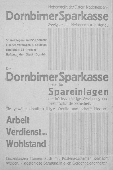 Sparkassenwerbung 1936