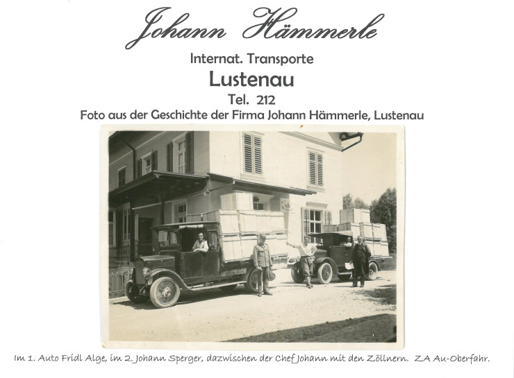 Speditionswesen für die Stickereiexporte in den 1930iger Jahren