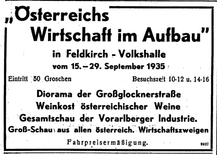 Wirtschaftsausstellung in Feldkirch